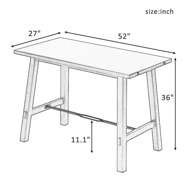 52 inch deals rectangular dining table