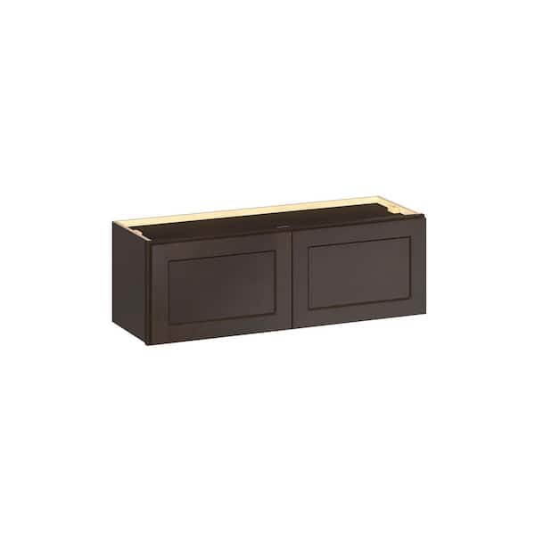 Emerson Cocoa Wall Bridge 2-Door Ready to Assemble Kitchen Cabinet (36 in. W x 12 in. H x 12 in. D)