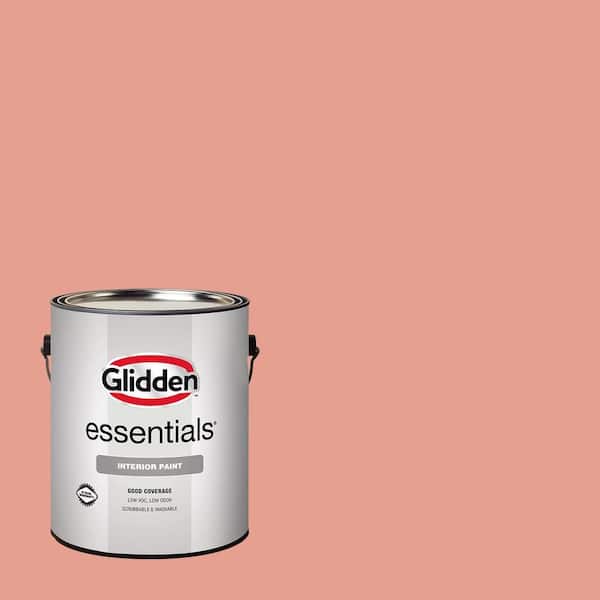 Glidden Essentials 1 gal. Coral Blush PPG1191-4 Semi-Gloss Interior Paint