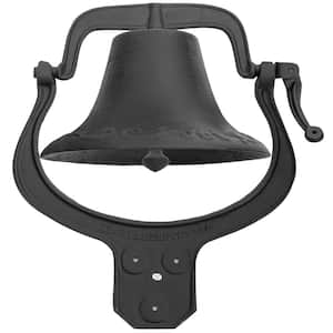 Black Large Antique Cast Iron Farmhouse Dinner Bell