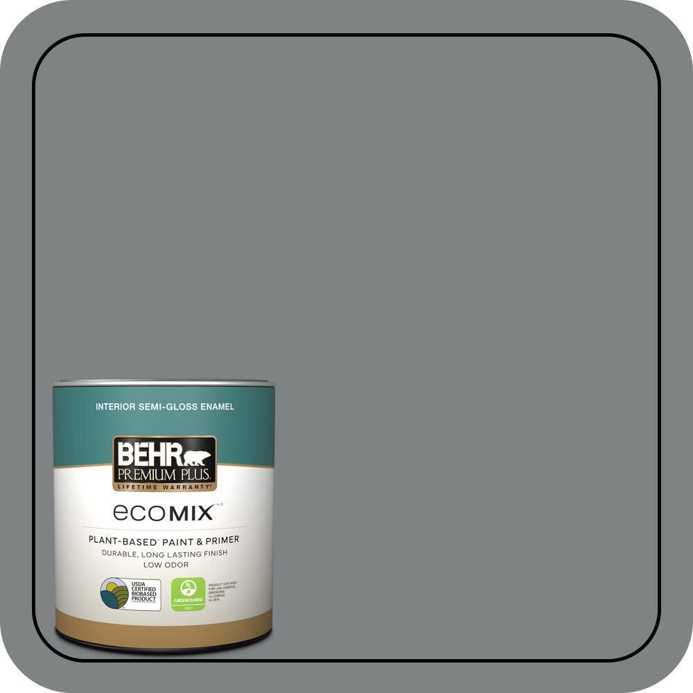 1 qt. #PPU26-03 Legendary Gray Semi-Gloss Enamel EcoMix Plant-Based Interior Paint & Primer price history on PriceWatchPro