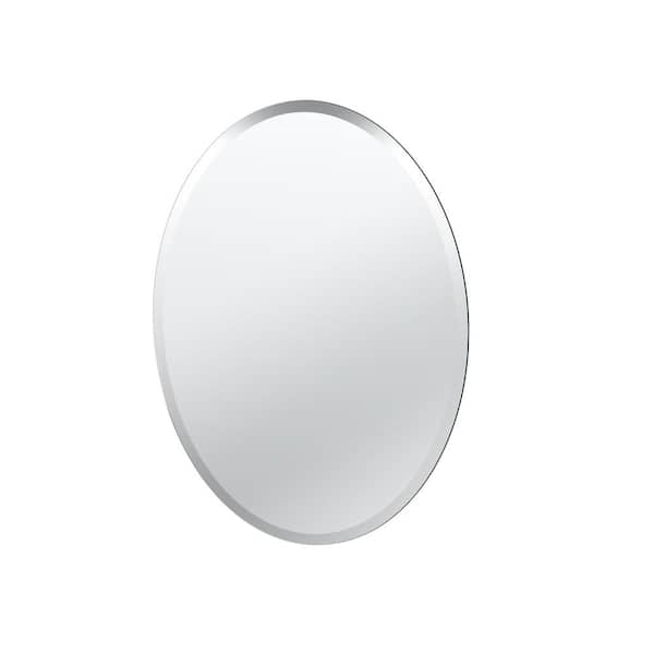 X 19 5 In Frameless Oval Mirror, Home Depot Oval Mirror