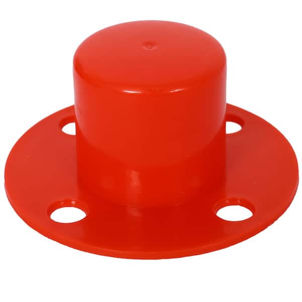 4-Pack White/Red Plastic Safety Barrier Post w/Fillable Base,5Ft Plastic Chain for Traffic Control and Warning W/R