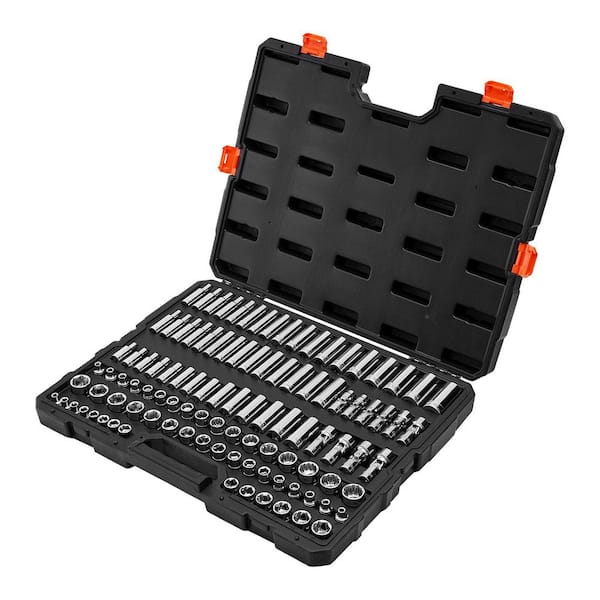 Socket Set, 3/8 in. Drive Socket Tool Set, Mechanic Tool Kit with Storage Case for Repair, 104 Pieces 2025 Update