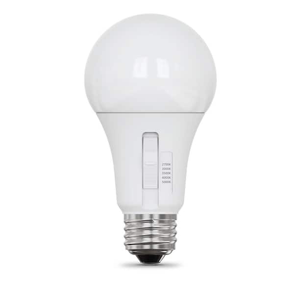 100-Watt Equivalent A19 Dimmable LED Light Bulb with Selectable Color Temperature (4-Pack)
