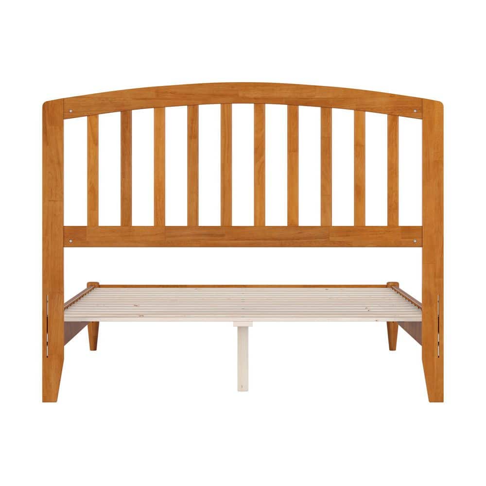 Quincy Light Toffee Full Wood Platform Bed with Slats