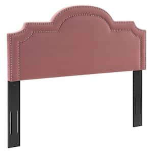 Belinda Performance 78.5in Velvet King/California King Headboard in Dusty Rose