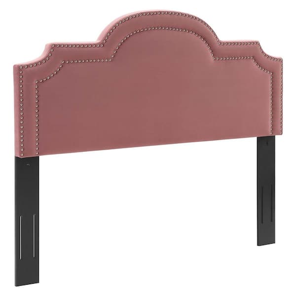 MODWAY Belinda Performance 78.5in Velvet King/California King Headboard in Dusty Rose
