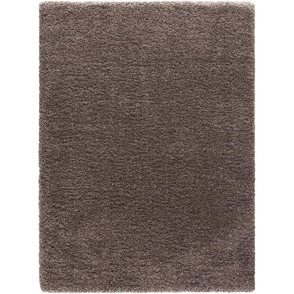 Light Brown 5 ft. x 7 ft. Ocean Shag Plain Area Rug