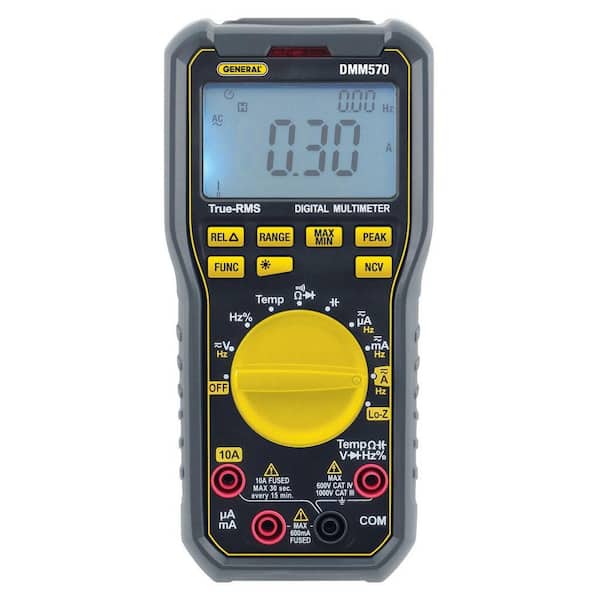 General Tools Rugged True RMS Multimeter with NCV Detector and "K" Thermocouple Probe