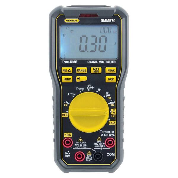General Tools Rugged True RMS Multimeter with Non-Contact-Voltage Detection and Lo-Z Mode