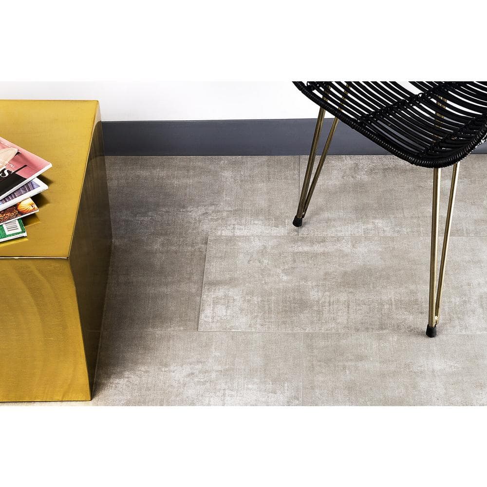 Grigio 12" x 24" Matte Concrete Look Porcelain Tile
