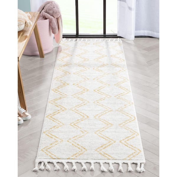 ABREEZE Tufted Cotton Area Rug 2' x 3',Fringe Throw Rugs Hand Woven Print  Tassels Welcome Door Mat Entryway Floor mat Washable Indoor Floor Runner Rug  Porch Bedroom Laundry Room Carpet,Blue