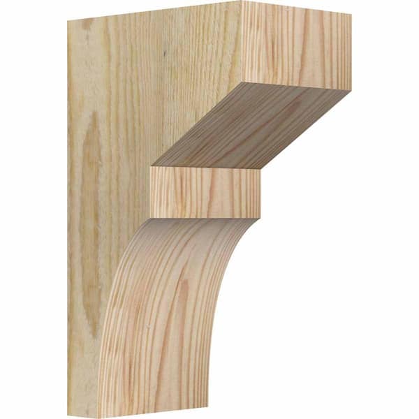 Ekena Millwork 4 in. x 6 in. x 10 in. Douglas Fir Monterey Rough Sawn Corbel