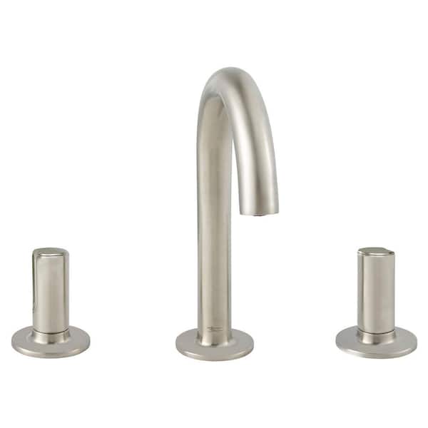 American Standard Studio S 8 in. Widespread 2-Handle Lever Bathroom Faucet with Drain Assembly in Brushed Nickel