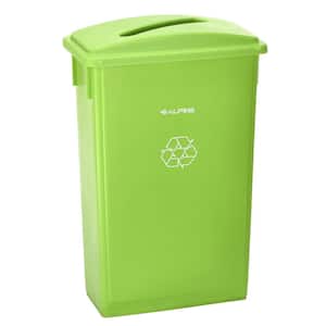 23 Gal. Lime Green Slim Recycling Can with Paper Recycling Lid (3-Pack)