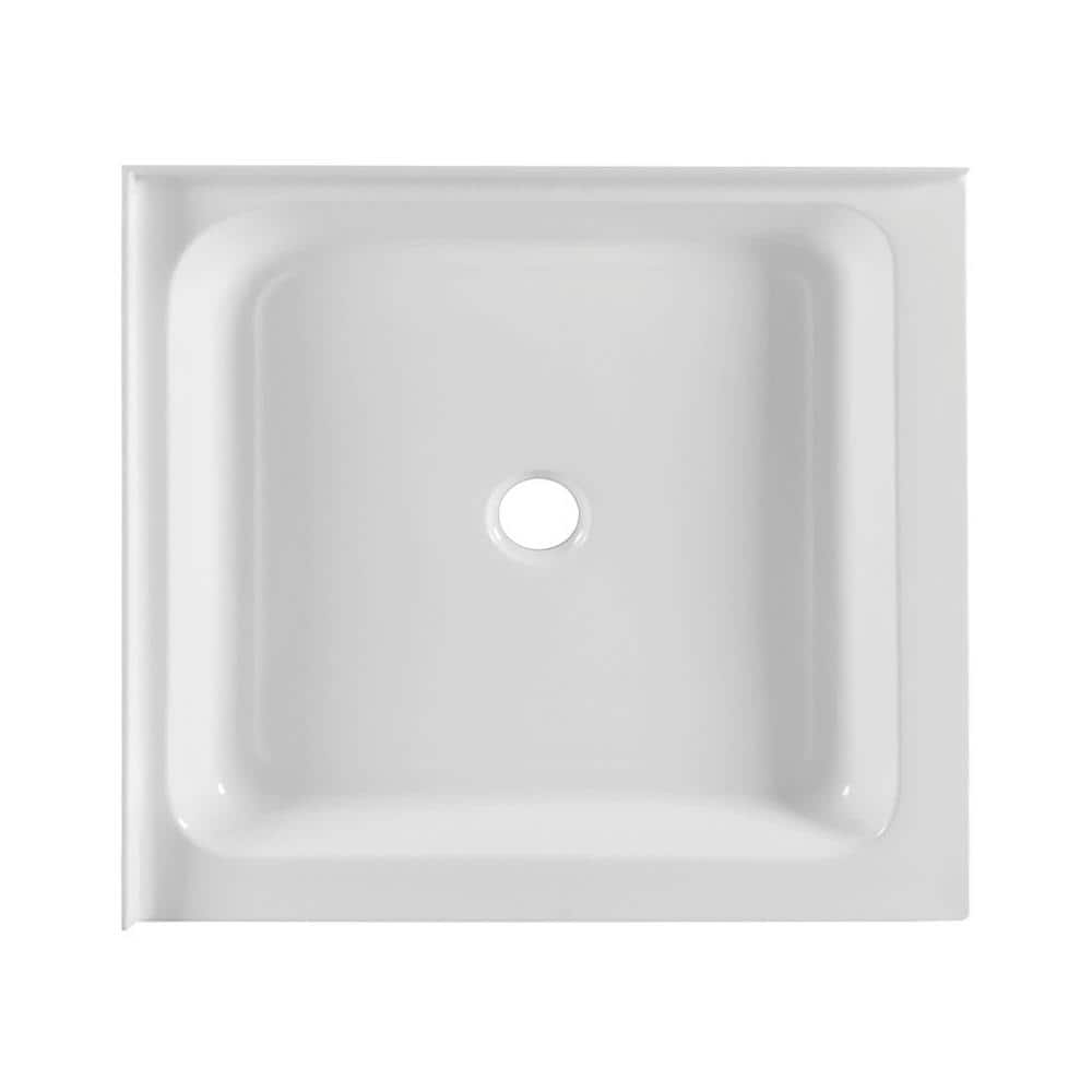 White Acrylic 30 x 30 Double Threshold Shower Base