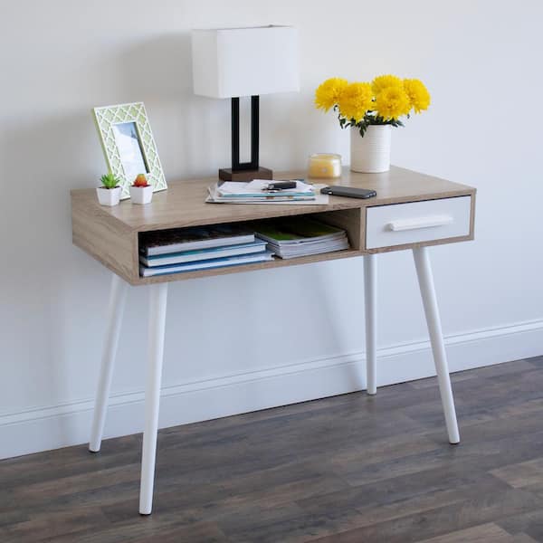 Humble Crew Stockholm Writing Desk With, Elegant Writing Desk With Drawer And Shelf