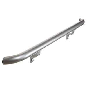 3 ft. Silver Vein Aluminum Round with Curved Ends Handrail Kit