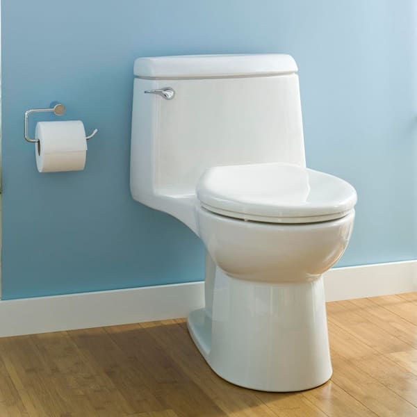 Champion Four 1-Piece 1.6 GPF Single Flush Elongated Toilet in White, Seat Included