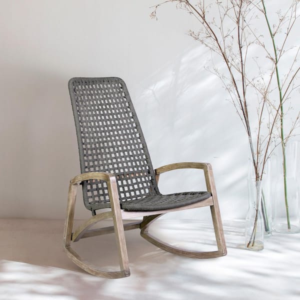 Sequoia Light Eucalyptus Wood Outdoor Rocking Chair