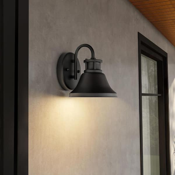 Designers Fountain Bayport Bronze Dark Sky 1-Light Outdoor Line Voltage Hardwired Porch Light Wall Sconce with No Bulb Included