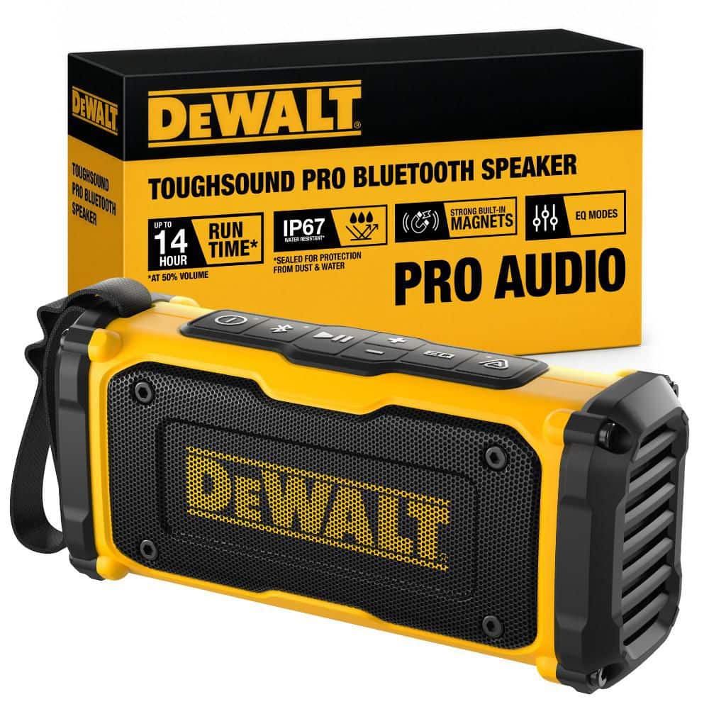 DEWALT ToughSound Pro Bluetooth Jobsite Speaker, Magnetic Mount