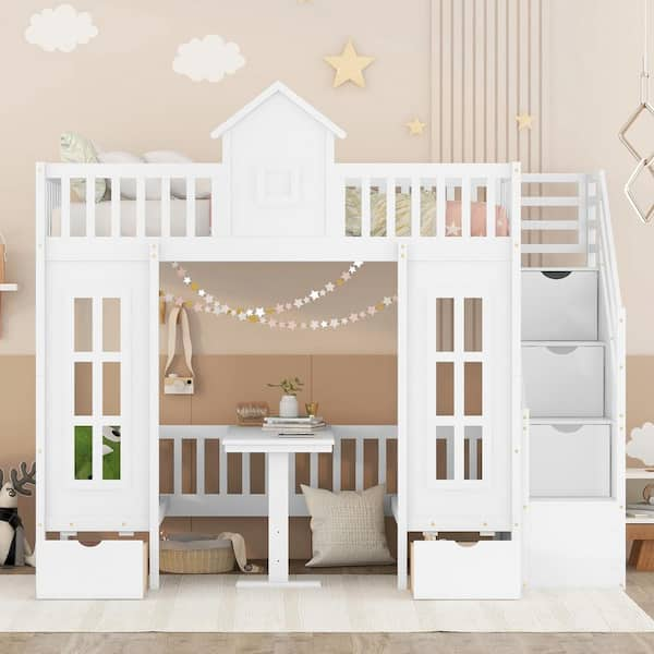 White bunk best sale beds pottery barn