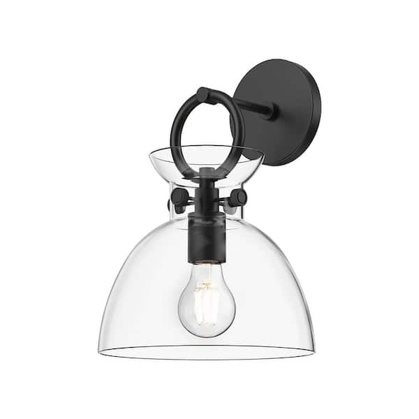 ALORA MOOD Waldo 9-in 1 Light 60-Watt Matte Black/Clear Glass Vanity Light