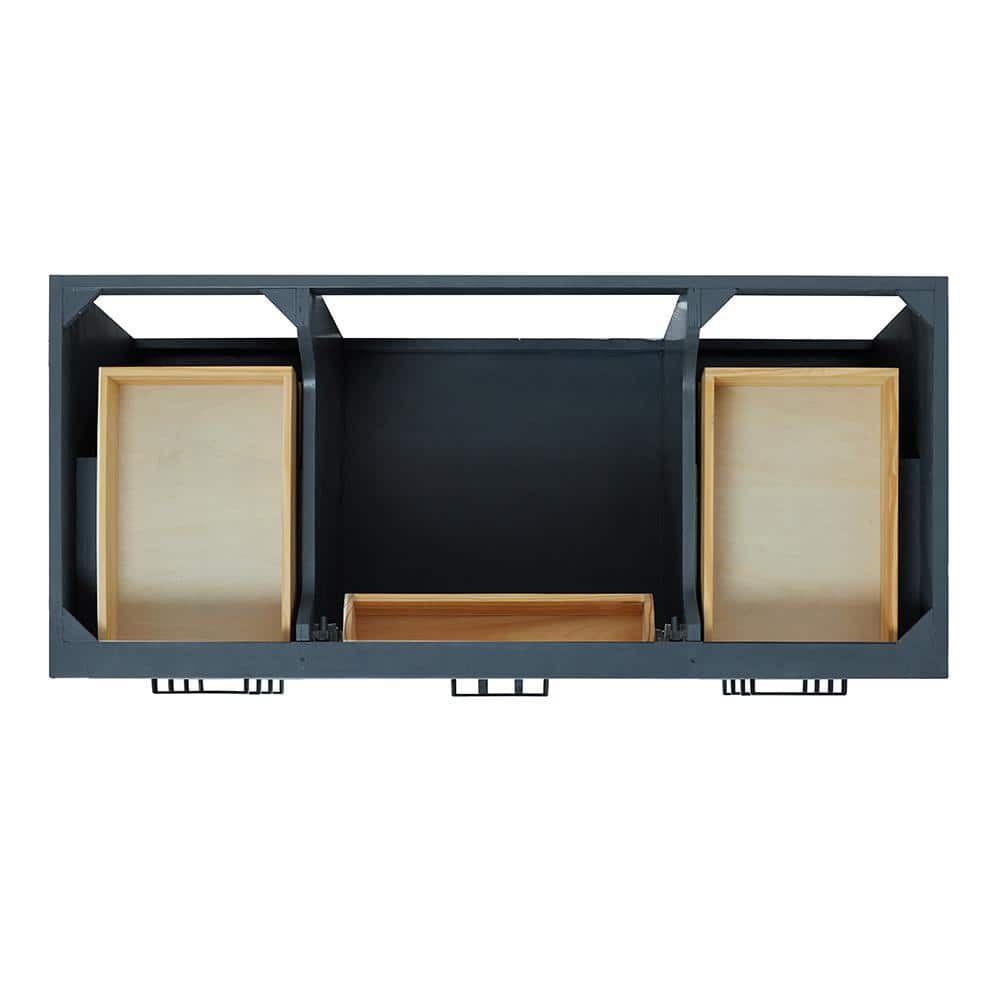 Midnight Blue 49" Freestanding Single Vanity with White Quartz Top