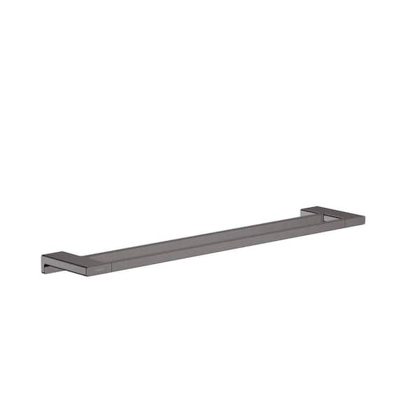 Hansgrohe AddStoris 5 in. Double Towel Bar in Brushed Black Chrome