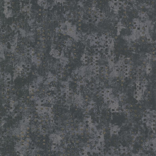 A-Street Prints Felsic Stone Studded Cube Non Woven Paper Non-Pasted Metallic Wallpaper