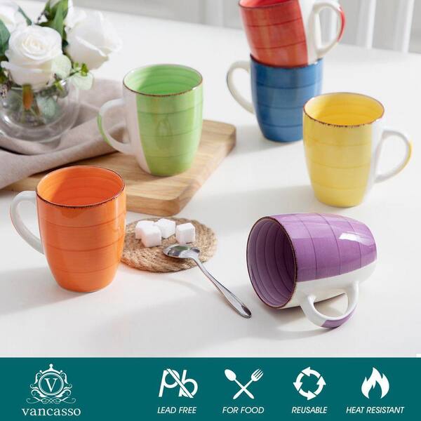 12 oz foam insulated green thermoserv travel coffee mug EcoVessel Transit Stainless Steel Travel Mug/Coffee Mug With Slider Lid & Ergonomic Handle, Tumbler With Handle Insulated Coffee Mug (Costal Mist,