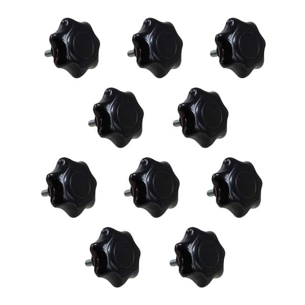 5/16 in.-18 7-Star Stud Knob for T Track Bolts, Thumb Screw Threaded Knobs for Featherboards, Woodworking Jigs (10-Pack)