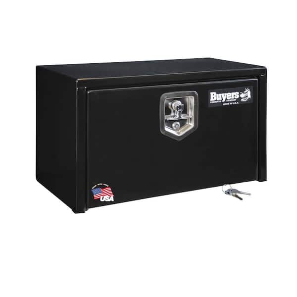 BUYERS PRODUCTS 14 in. x 12 in. x 24 in. Gloss Black Steel Underbody Truck Tool Box