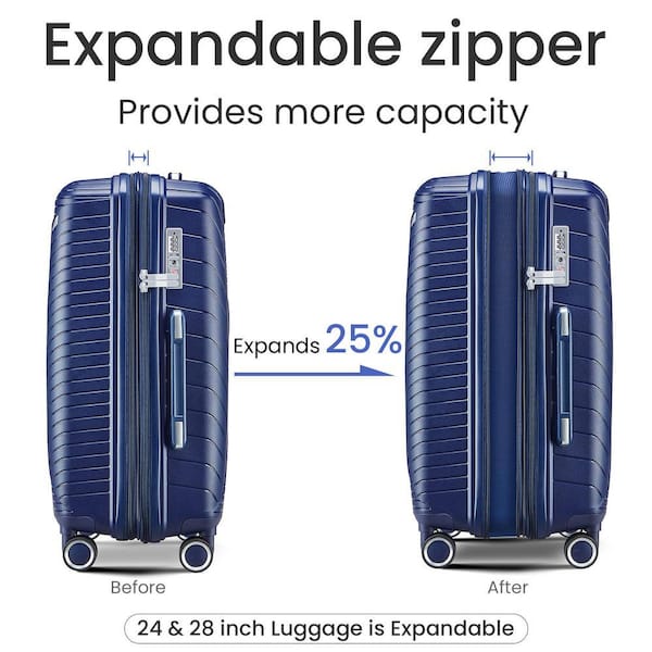 4 Piece Luggage Set With TSA-approved locks And Expandable Design