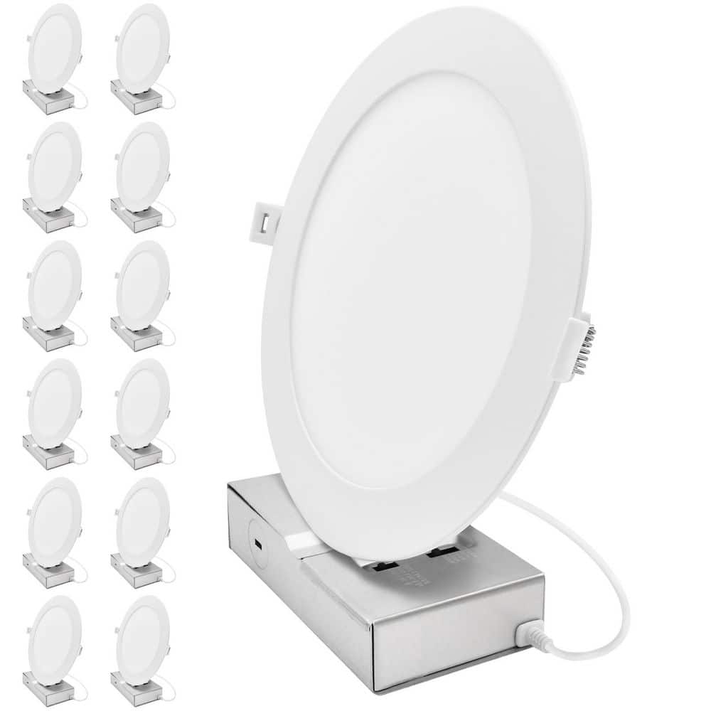 8 In. Integrated LED Recessed Light with JBox, 5CCT, 13W-18W, Up to 1500LM, CRI90 Dimmable 120-277V IC Rated ETL 12 Pack price history on PriceWatchPro