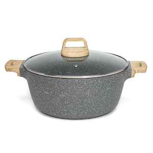 6 qt. Cast Aluminum Nonstick Dutch Oven with Lid in Gray Speckle