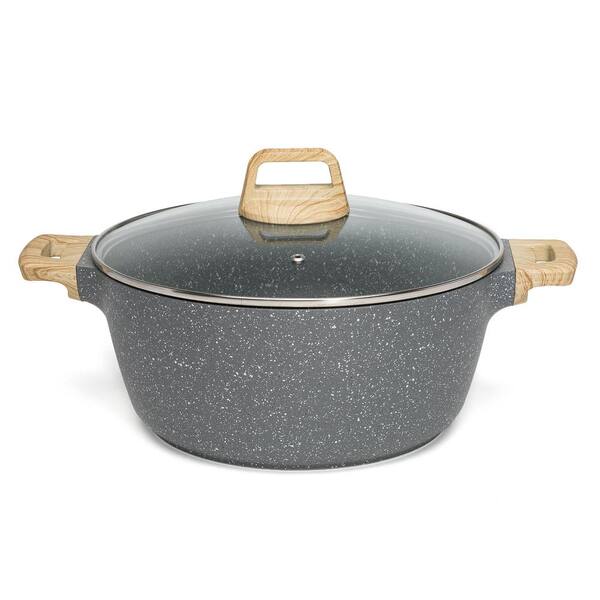 Ecolution 6 qt. Cast Aluminum Nonstick Dutch Oven with Lid in Gray Speckle