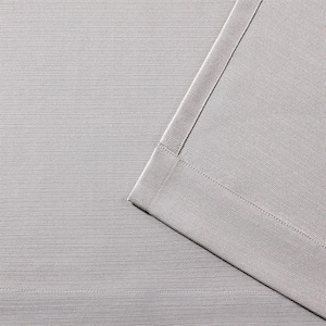 Delano Silver Solid Light Filtering Grommet Top Indoor/Outdoor Curtain, 54 in. W x 84 in. L (Set of 2)