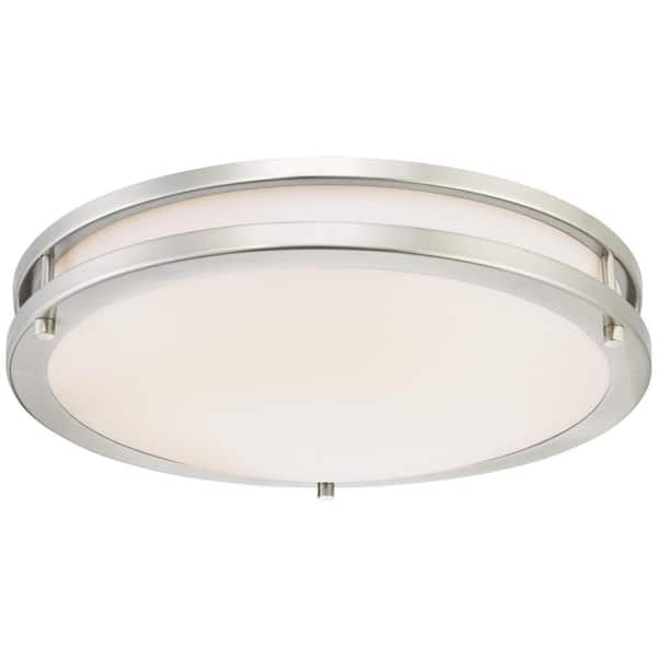 Westinghouse 100-Watt Brushed Nickel Integrated Dimmable LED Flush Mount