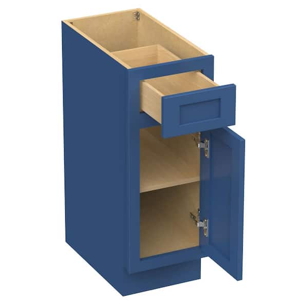 Vanity Art 12 in. W x 21 in. D x 32.5 in. H 1-Drawer Bath Vanity Cabinet without Top in Blue