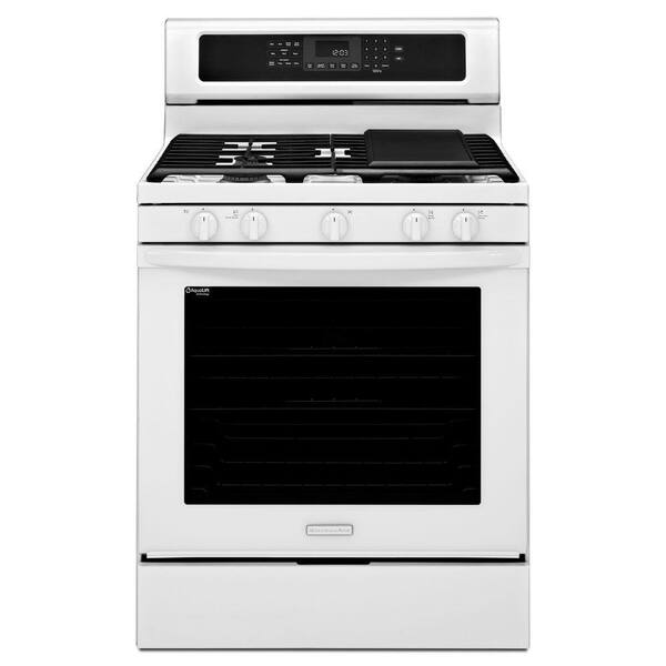 KitchenAid Architect Series II 5.8 cu. ft. Gas Range with Self-Cleaning Convection Oven in White