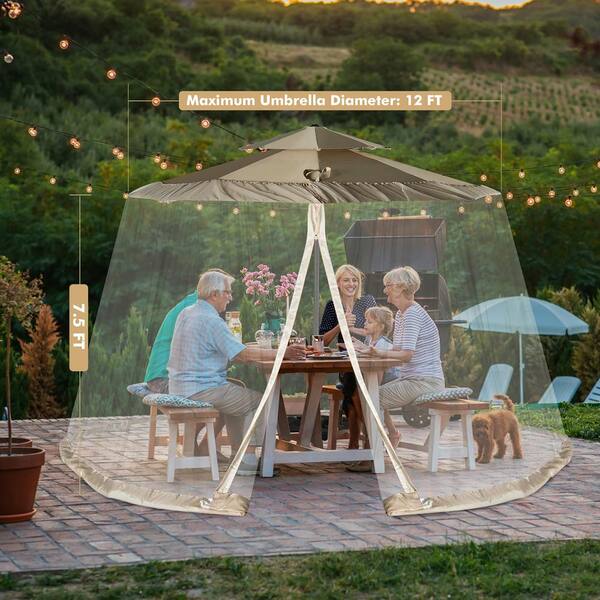 Amazon.com : Garden Umbrella Table Screen Parasol Mosquito