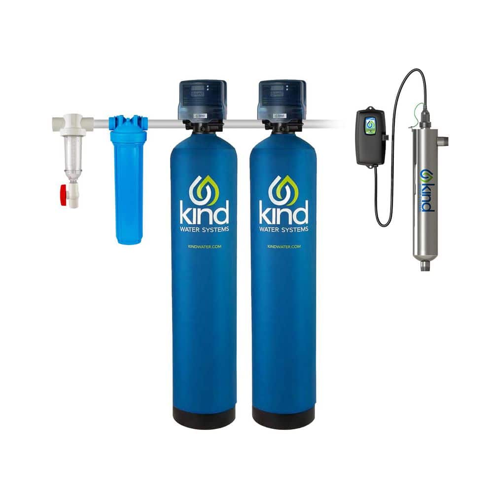 Whole House Iron Filter with Backwashing Carbon Filter and UV