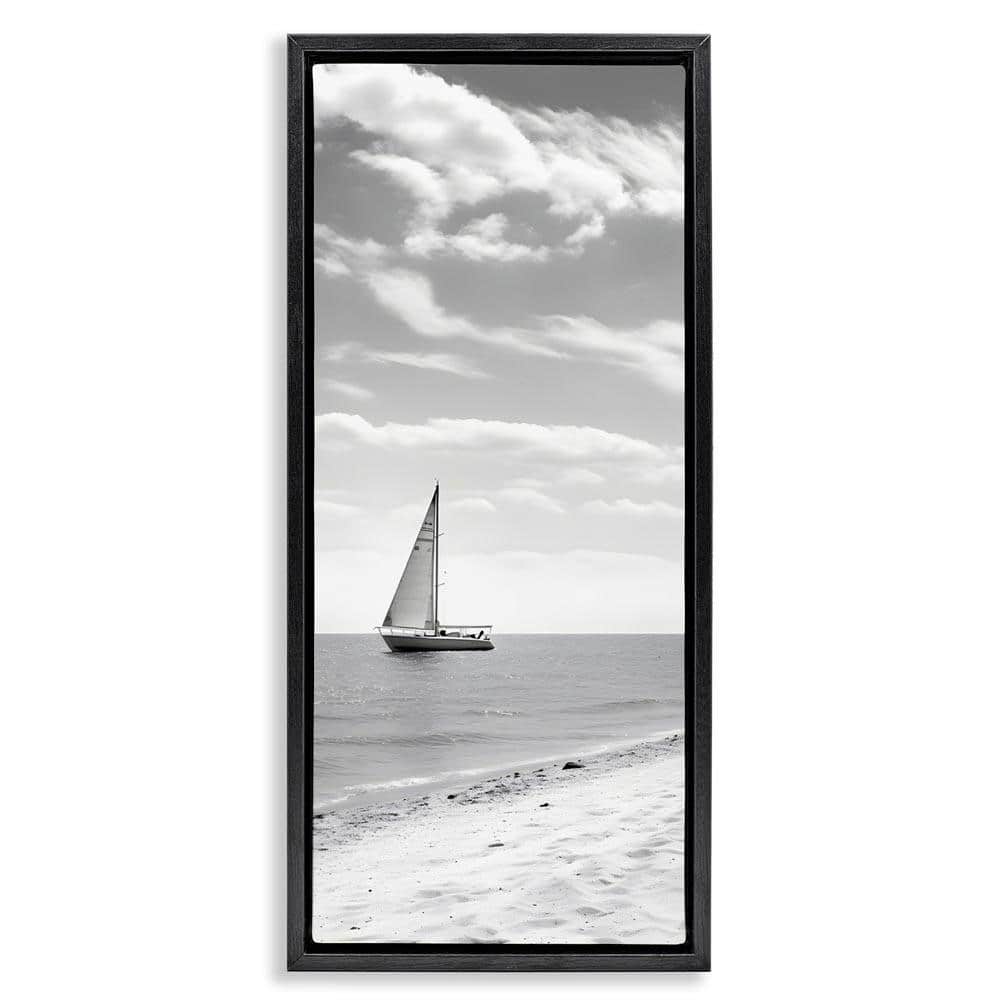 Stupell Industries Lonely Sailboat View by LSR Design Studio Black ...
