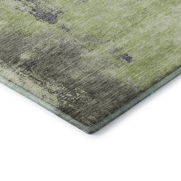 Mayfield Premium Machine Washable Abstract AMF1068 Fern 9 ft. x 12 ft. Area Rug