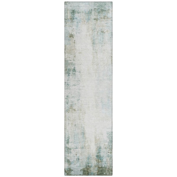 Addison Rugs Chantille Machine Washable Indoor/Outdoor Abstract ACN2171 Sage 2 ft. 3 in. x 7 ft. 6 in. Runner Rug