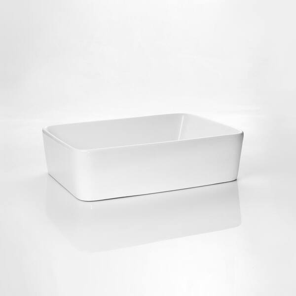 Dyconn 19.3 in. x 14.76 in. Vessel Sink in White Dyconn 19.3 in. x 14.76 in. Vessel Sink in White