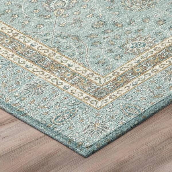 Chantille Machine Washable Indoor/Outdoor Abstract ACN3047 Seafoam 10 ft. x 14 ft. Area Rug